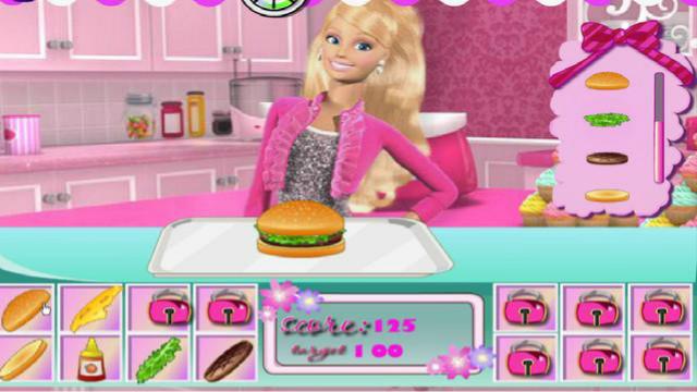 芭比公主的汉堡店 美味可口的汉堡制作 芭比之梦想豪宅少儿益智