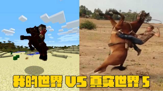 我的世界VS真实世界5，马儿马儿还能不能愉快的玩耍了？