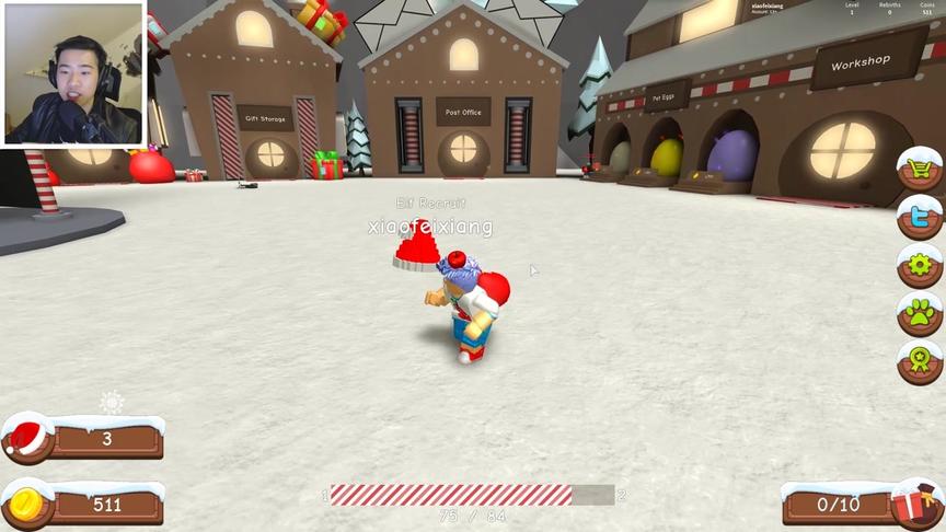 小飞象解说 Roblox北极模拟器 小飞象代替圣诞老人送礼物啦！