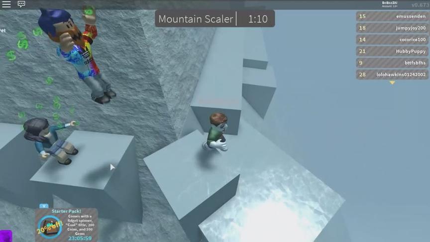 波波仔解说 roblox 项目小游戏：提心吊胆的行走在冰崖上！