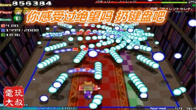 手残大叔遭遇东方少女，3D瀑布流弹幕，这飞机没发打