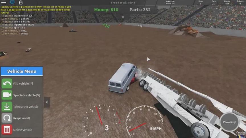 波波仔解说 roblox 碰碰车模拟器：用货车去碰公交车！