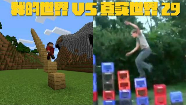 我的世界VS真实世界29，这梯子可助我上天