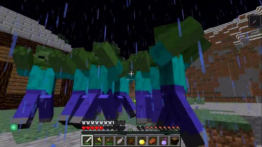 大海解说 我的世界minecraft 史蒂夫大战僵尸三兄弟