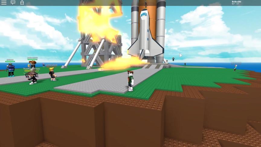 波波仔解说 roblox 自然灾害模拟器：航天飞机周围着火啦！
