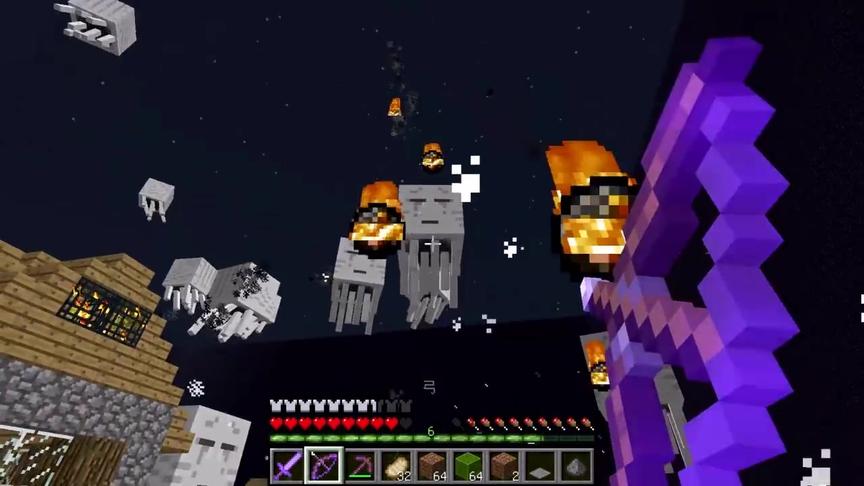大海解说 我的世界Minecraft 恶魂村庄村民保卫战