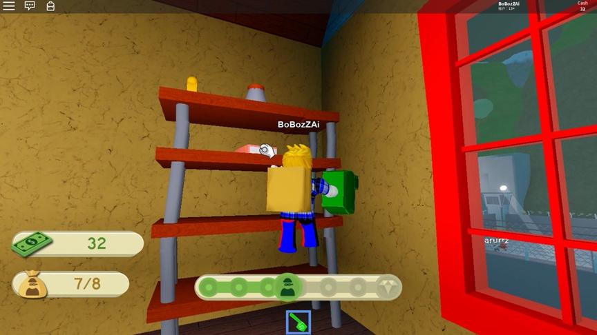 波波仔解说 roblox 虚拟世界“小偷模拟器”：去邻居大叔家偷吃的