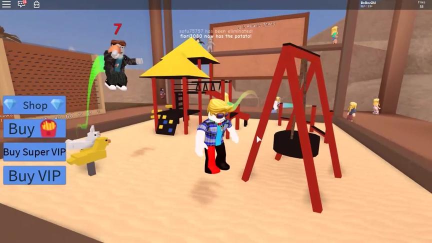 波波仔解说 roblox 可怕的土豆：终于得到第一名了！还想来害我！