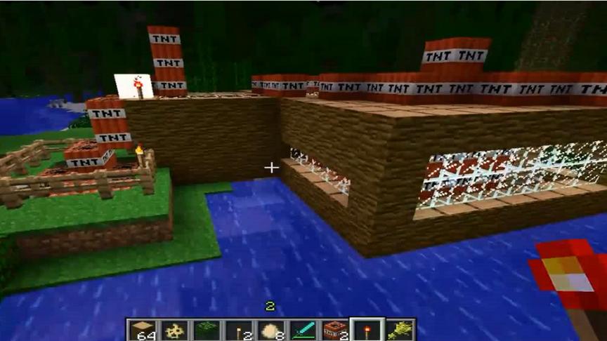 我的世界：趁朋友不在家，我炸掉了他的房子