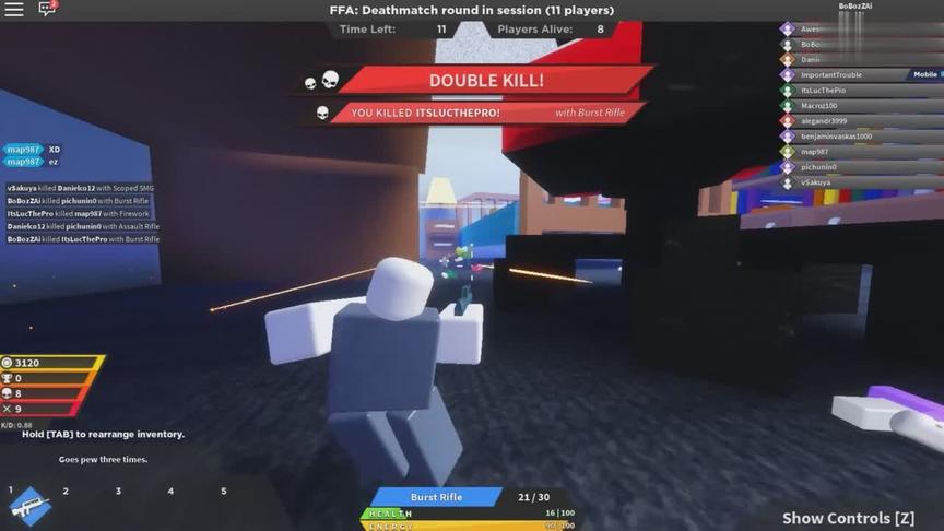 波波仔解说 roblox 布娃娃枪战：看我这骚气的开枪姿势！