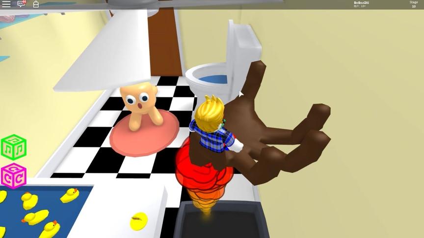 波波仔解说 roblox 逃离宝贝房：婴儿看见我坐在黑手上都惊呆了！