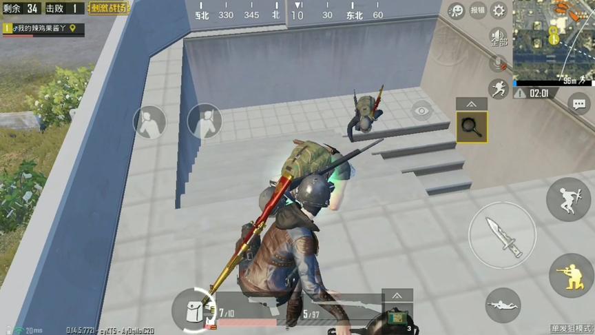 刺激战场:开镜极速锁头，独占军事基地，敌人无法还击!