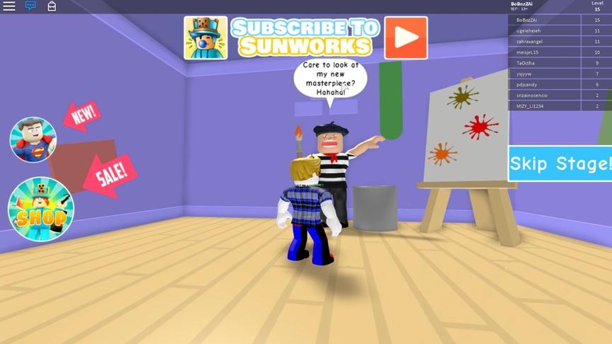 roblox 虚拟世界“逃离艺术馆” ：邪恶艺术家把我们困在画里了！