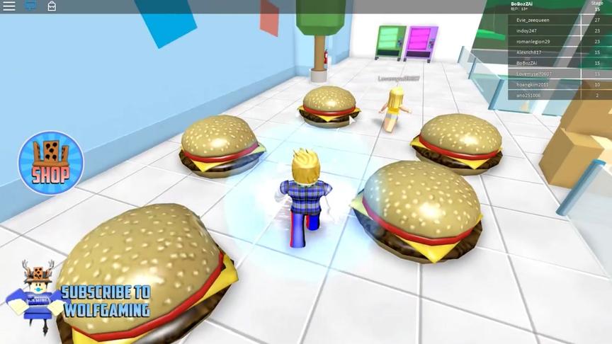 roblox 虚拟世界“逃离购物中心” ：被商场里的汉堡包阻挡了去路