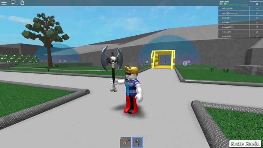 roblox “幸运方块战场” 波波仔解说：超幸运抽到了恶魔之斧！