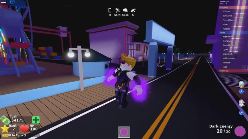 roblox 虚拟世界 “疯狂城市”：暗黑英雄波波仔惩治罪犯保卫地球