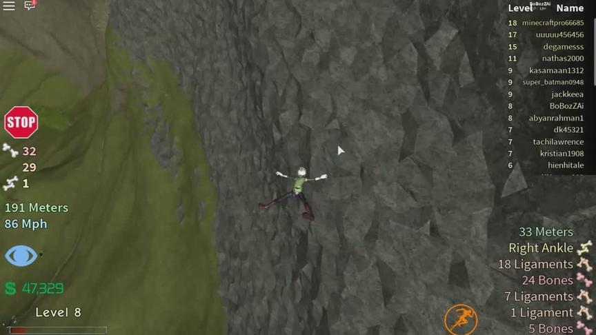 roblox “坠落模拟器” 波波仔解说：我竟把自己摔出耳鸣和脑震荡