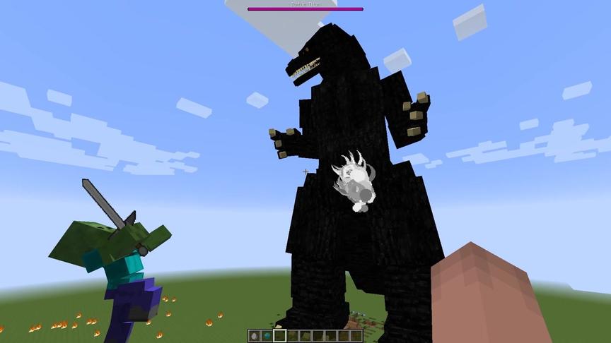 我的世界怪物篇：新版哥斯拉大战泰坦僵尸