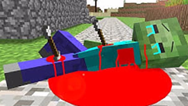 大海解说 我的世界Minecraft 丧尸小镇吊打僵尸母体