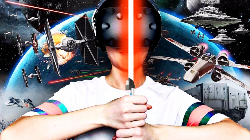 屌德斯解说 VR星球大战 模拟一名正义的绝地武士用激光剑与外星人殊死搏斗