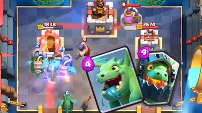 杀手般的地狱飞龙《皇室战争》双飞龙石头人推进卡组