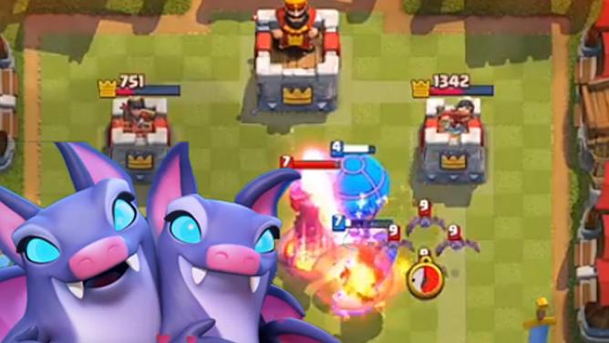 《皇室战争》蝙蝠挑战赛止战10胜，宝箱依然开出188张蝙蝠卡