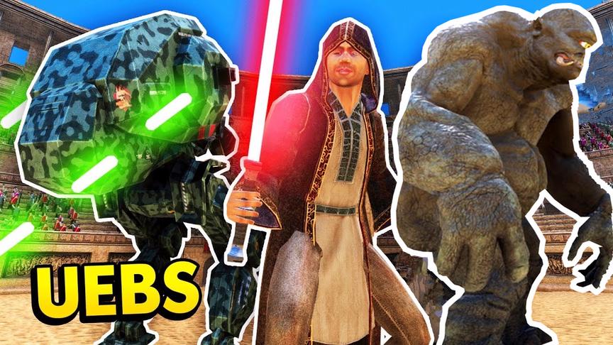 史诗战争模拟器1万独眼巨人大战1万机械狗 灵魂暴君激光武器 鲤鱼Ace