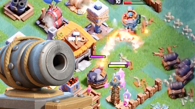 给力的12级加农炮！《部落冲突》6本建筑大师基地进攻阵型