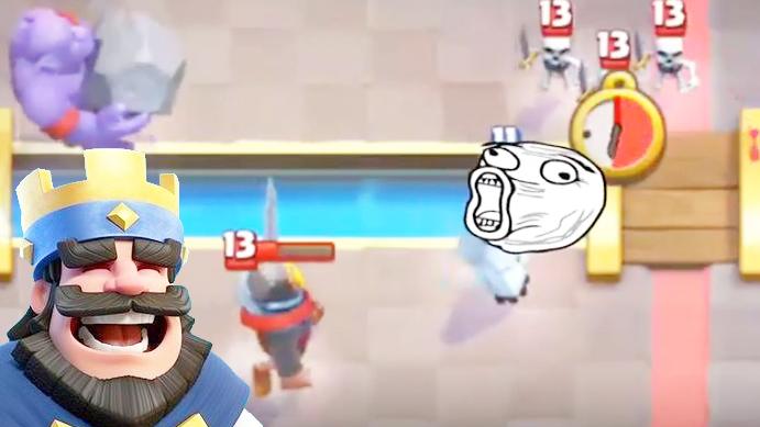 雪人老贼哪里逃！《皇室战争》趣味无限的失误集锦