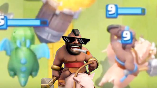 老猪快跑大火箭来了！《皇室战争》逗趣的搞笑集锦