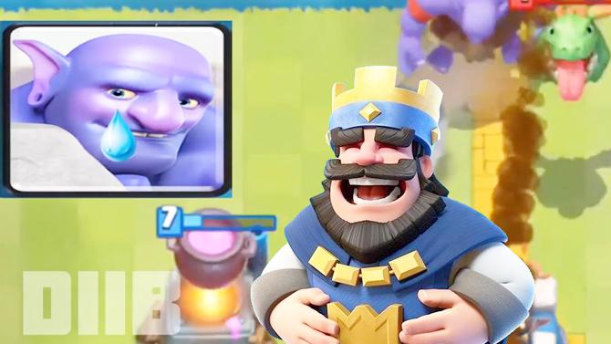 蓝胖子表示你们两个小家伙的走位太不给面子了！《皇室战争》搞笑集锦