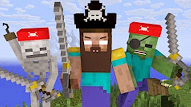 大海解说 我的世界Minecraft 奇袭海盗船保卫钻石船