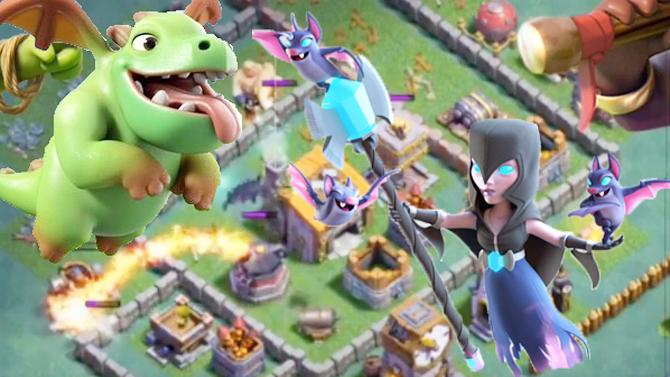 强无敌的飞龙宝宝和暗夜女巫！《部落冲突》6本大师基地完美3星攻略