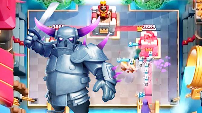 史上无敌卡组系列《皇室战争》疯狂的皮卡超人女巫推进组合