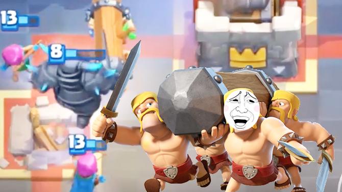 你们两个野蛮人是不是抗木头抗晕了？《皇室战争》精彩搞笑集锦