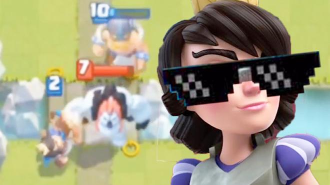 厉害了公主竟然还能反向射箭！《皇室战争》逗趣搞笑集锦