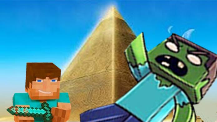 大海解说 我的世界Minecraft 挖金字塔宝藏战巨人僵尸