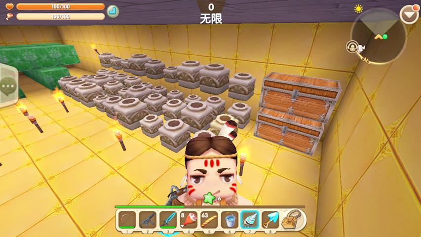 迷你世界 盗墓解密获得两箱黄金 侠客解说