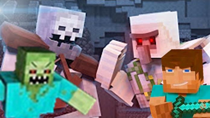 大海解说 我的世界Minecraft 僵尸战争村庄保卫战