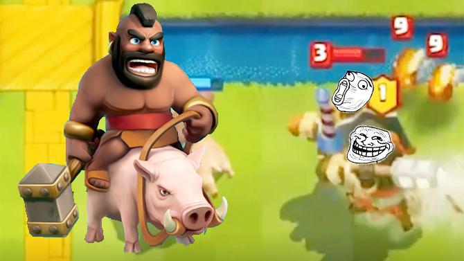 来吧看看是你们的马快还是我的猪快！《皇室战争》趣味蒙太奇