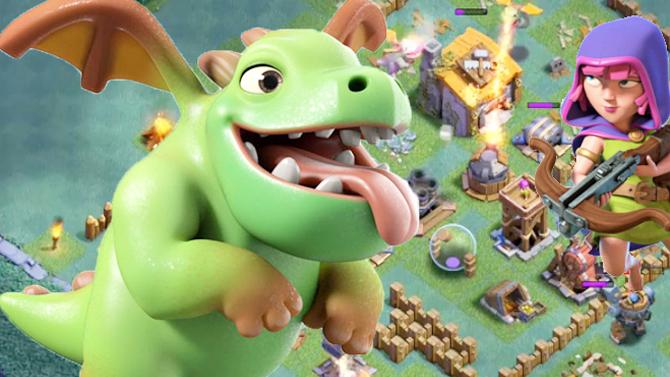 无敌的飞龙宝宝《部落冲突》5本大师基地完美3星打法攻略