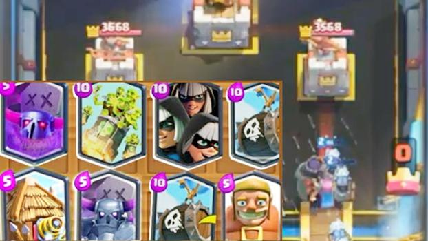 这是你绝对没见过的《皇室战争》对局，恶搞版全新卡牌