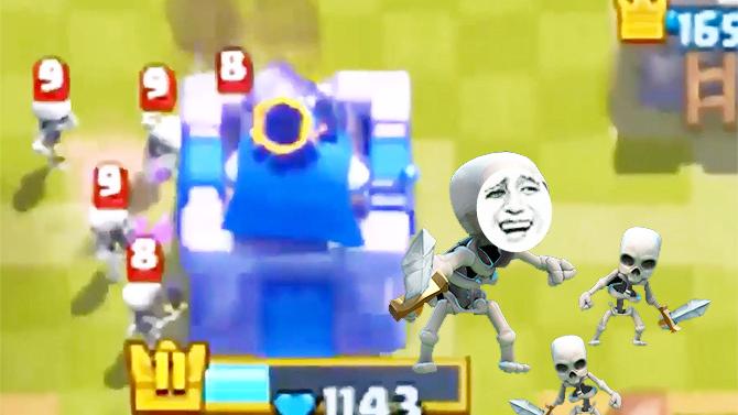 小骷髅你不是演员请认真点！《皇室战争》趣味蒙太奇