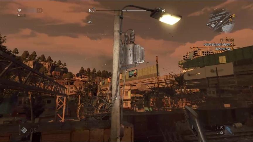 消逝的光芒 爬上电线杆激活陷井