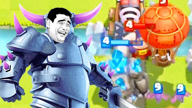 为了缓解尴尬皮卡超人只能A了两下空气！《皇室战争》搞笑时刻