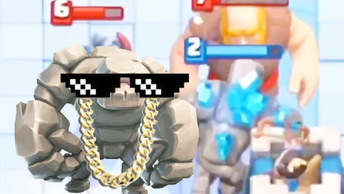 石头人表示你个大胖子就是打不着！《皇室战争》精彩时刻集锦