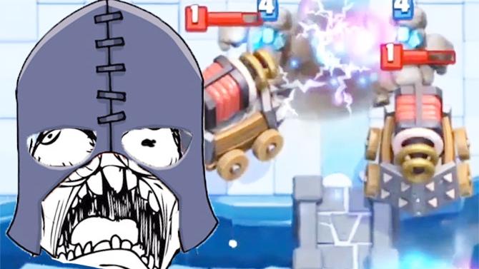 电磁炮表示我早看你飞斧屠夫不爽了！《皇室战争》精彩趣味集锦