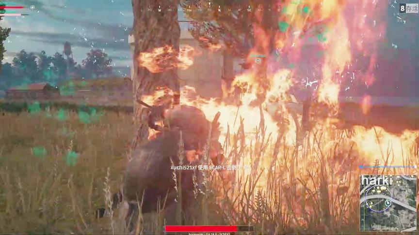 绝地求生 一个燃烧瓶扔到自己身上会怎样