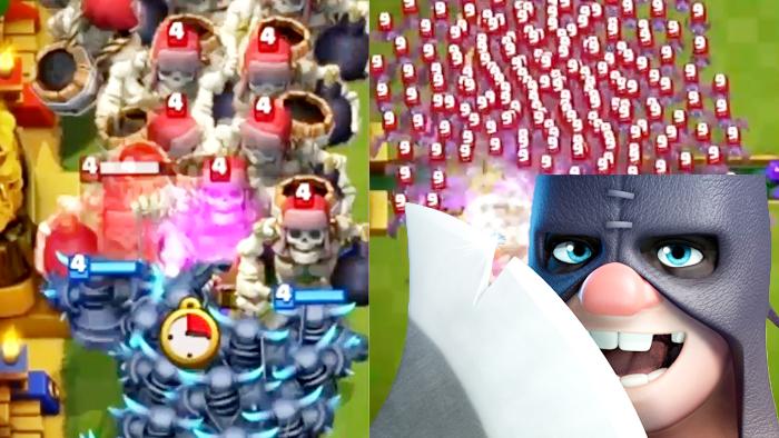 1000蝙蝠大战飞斧屠夫！《皇室战争》另类卡牌试玩演示