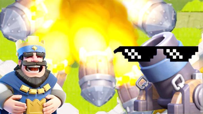 很不科学那么远也能伤害到国王塔！《皇室战争》精彩趣味集锦